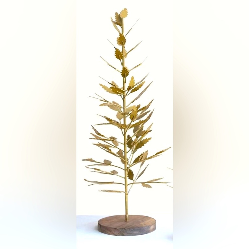 NEW NWT Creative Co-Op Metal Leaf Tree with Adjustable Leaves Figure Decor 18.5"